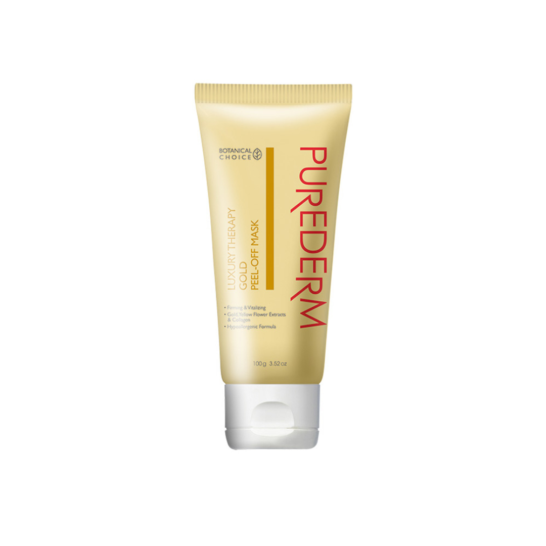 Маска-пленка с золотом для эластичности кожи Purederm Peel Off Mask Luxury Therapy Gold